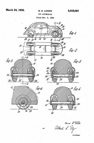 Image of Sun rubber toy car patent